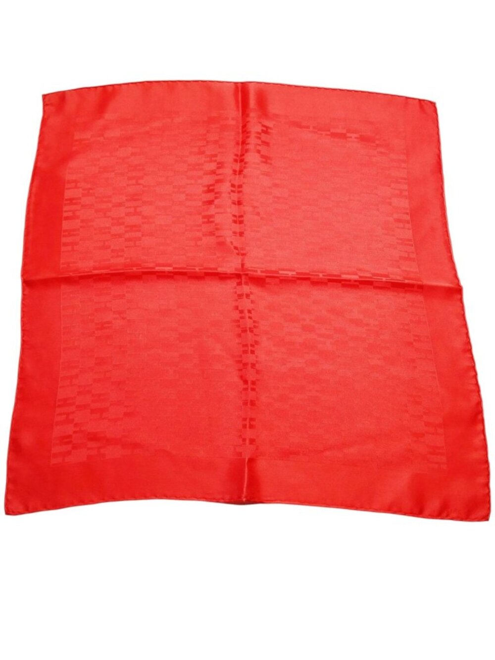 (S1) Hermes Scarf Red Silk